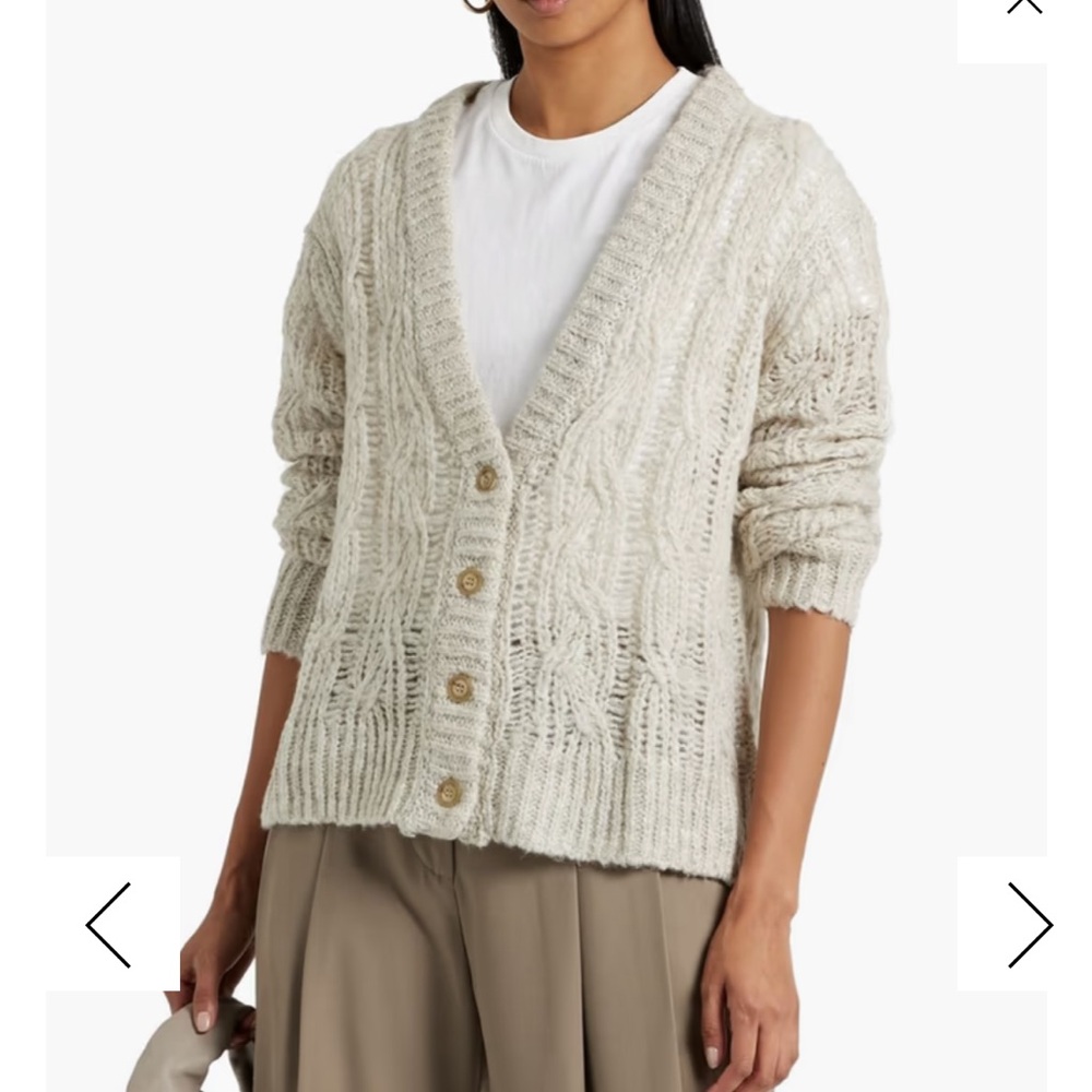 ATM Anthony Thomas Melillo cable-knit cardigan size Small - Picture 2 of 9
